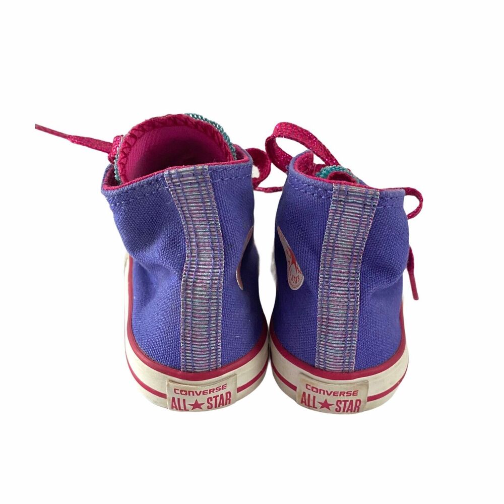 Converse Kids Chuck Taylor All Star Purple Party Hi Size 5 Infant Girls - Picture 6 of 10